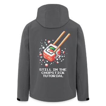 Still in the chopstick tutorial | Sushi Beginners - Men’s Recycled Softshell Jacket by Stanley/Stella - black - Back - AI Model Male 185 light (185cm)