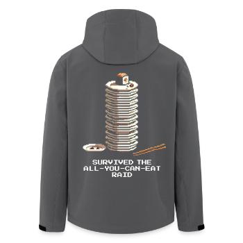 Survivre au raid à volonté | Sushi Buffet - Veste softshell homme en polyester recyclé Stanley/Stella - noir - Dos - AI Model Male 185 light (185cm)