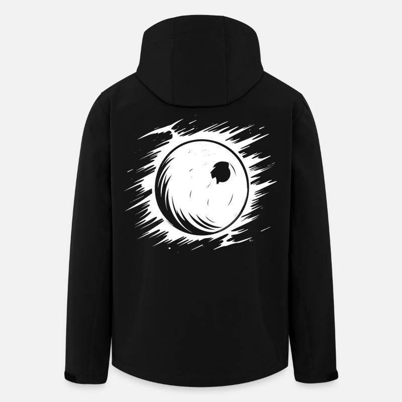 Bowlingkugel Zeichnung - Recycelte Männer Softshell-Jacke von Stanley/Stella - Schwarz