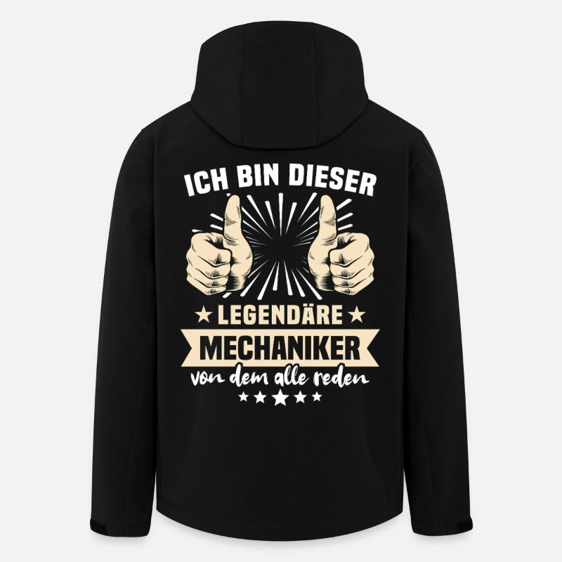 Mechaniker Sprüche - Recycelte Männer Softshell-Jacke von Stanley/Stella - Schwarz