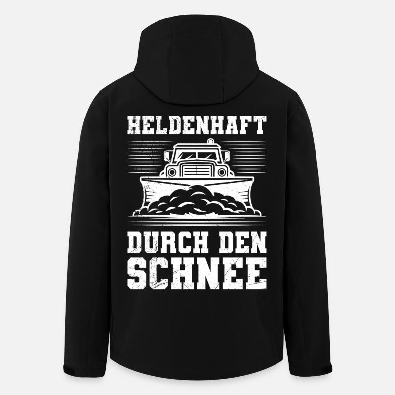 Schneeräumen HELDENHAFT DURCH DEN SCHNEE - Recycelte Männer Softshell-Jacke von Stanley/Stella - Schwarz