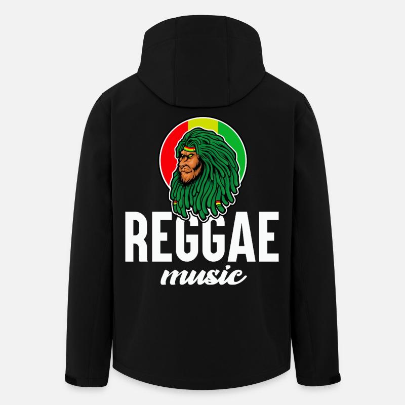 Reggae-Löwe in Rasta-Farben - Recycelte Männer Softshell-Jacke von Stanley/Stella - Schwarz