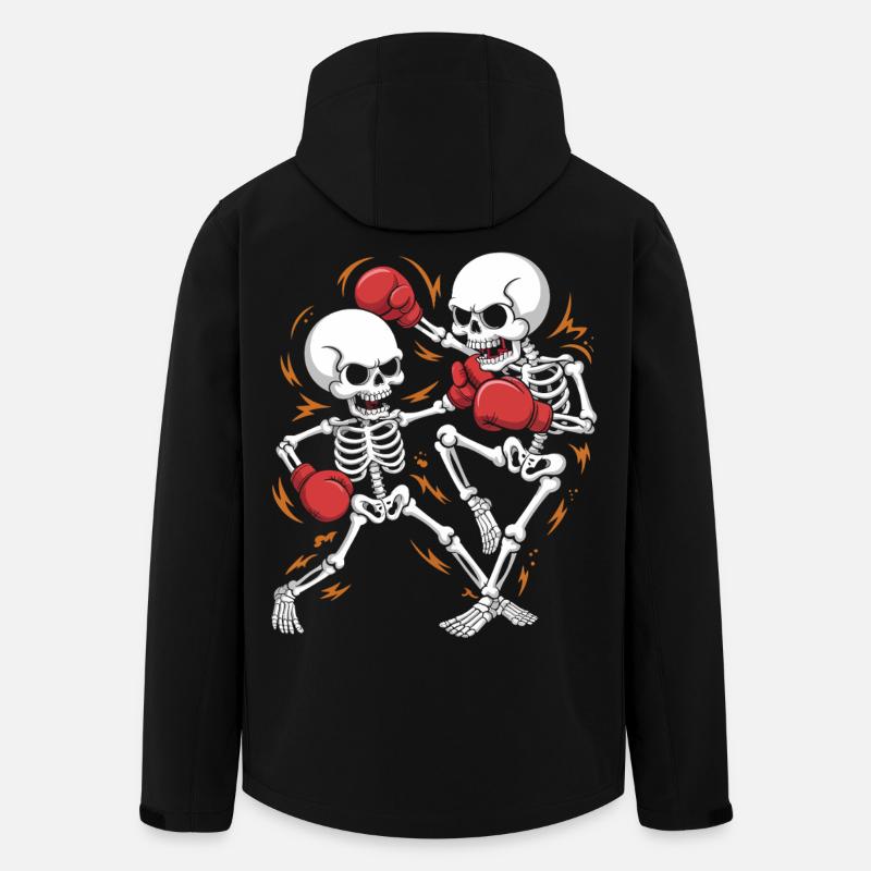 Boxing skeletons in bone rhythm - Men’s Recycled Softshell Jacket by Stanley/Stella - black
