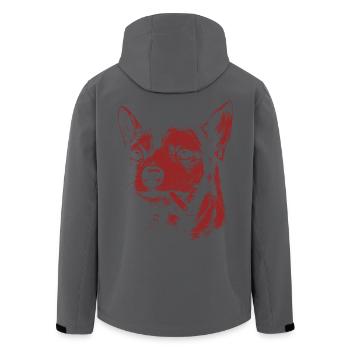 Chihuahua Smoking Funny Dog Humor Meme - Men’s Recycled Softshell Jacket by Stanley/Stella - black - Back - AI Model Male 185 light (185cm)