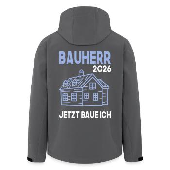 Bauherr 2026 Jetzt Baue Ich Richtfest Handwerker - Recycelte Männer Softshell-Jacke von Stanley/Stella - Schwarz - Hinten - AI Model Male 185 light (185cm)
