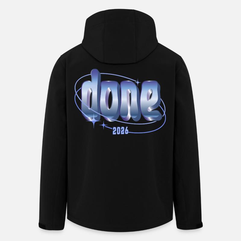 Done 2026 Orbit Design - Recycelte Männer Softshell-Jacke von Stanley/Stella - Schwarz