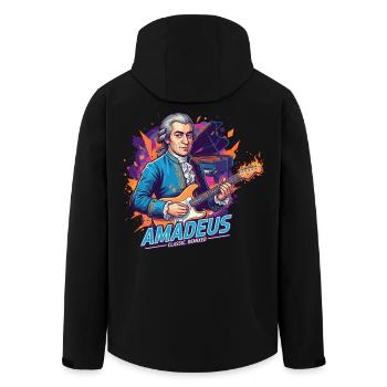 Amadeus Time - Recycelte Männer Softshell-Jacke von Stanley/Stella - Schwarz - Hinten - AI Model Male 185 light (185cm)