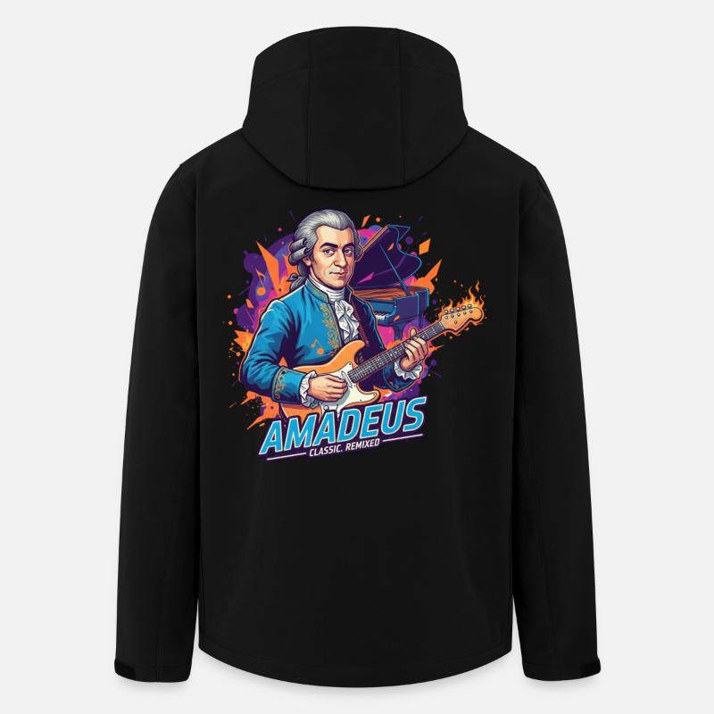 Amadeus Time - Recycelte Männer Softshell-Jacke Discoverer von Stanley/Stella - Schwarz