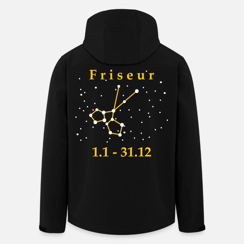 Friseur Sternzeichen Geschenk Friseurin - Recycelte Männer Softshell-Jacke von Stanley/Stella - Schwarz