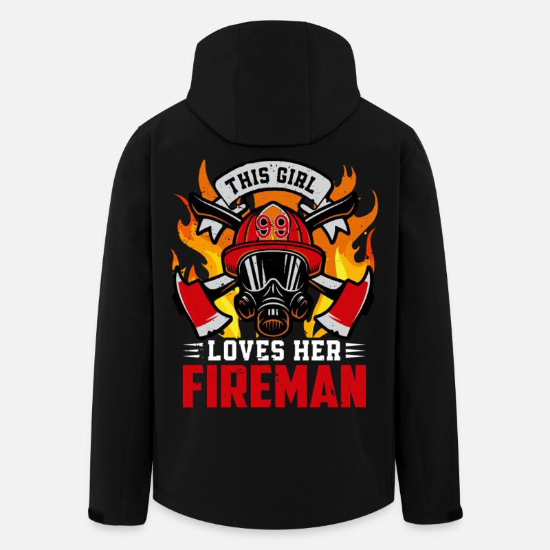 Feuerwehr - Recycelte Männer Softshell-Jacke von Stanley/Stella - Schwarz