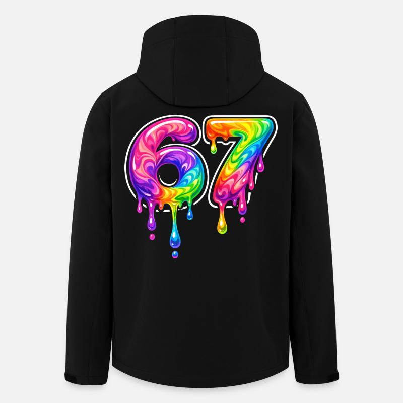 67 Six Meme Seven Alpha Slang - Veste softshell homme en polyester recyclé Stanley/Stella - noir