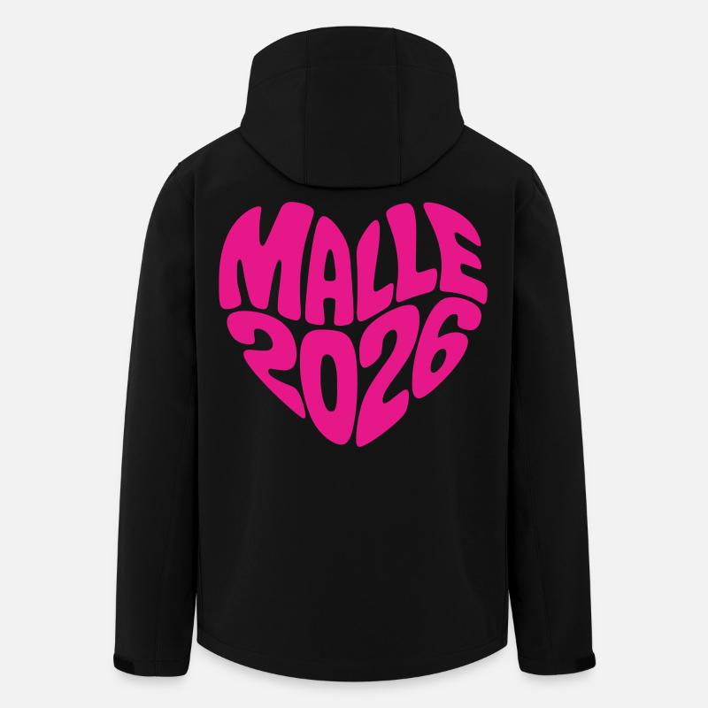 Malle 2026 Herz - Recycelte Männer Softshell-Jacke von Stanley/Stella - Schwarz