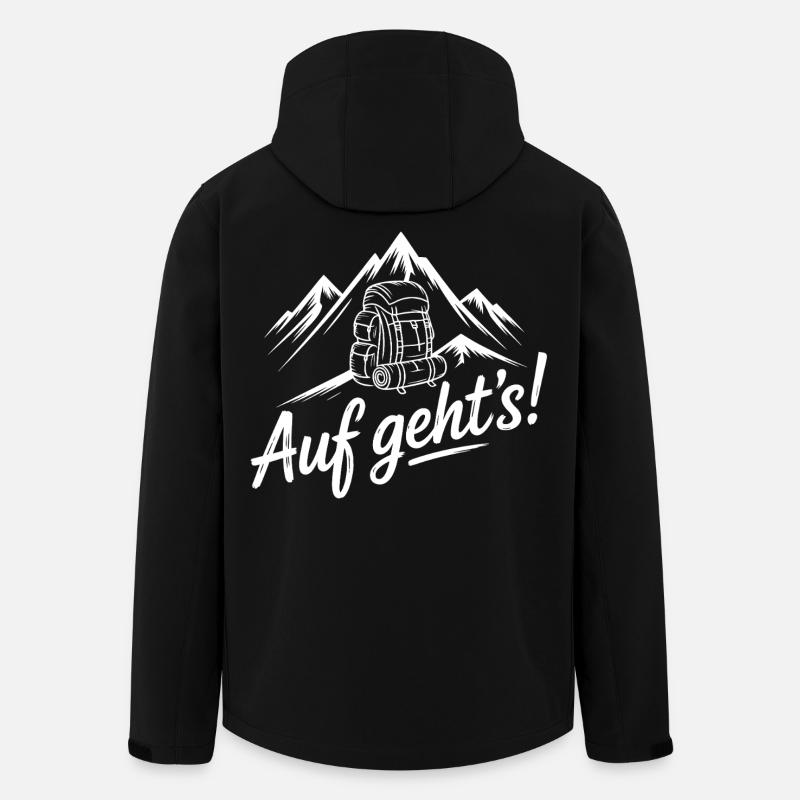 Auf gehts! Bergabenteuer - Recycelte Männer Softshell-Jacke von Stanley/Stella - Schwarz