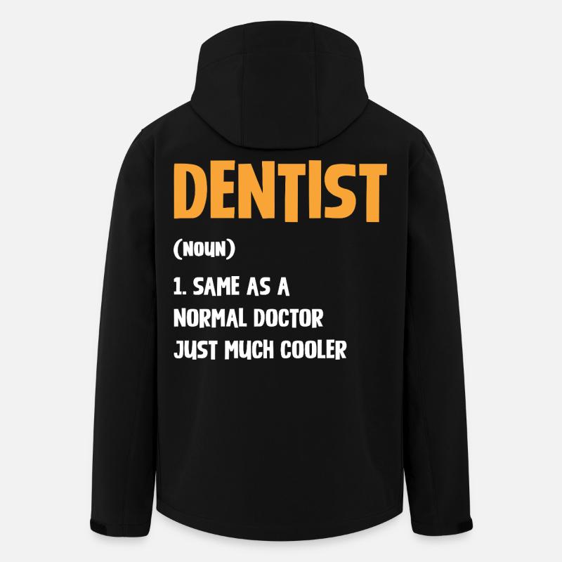 Typographie de l’humour dentaire - Veste softshell homme en polyester recyclé Stanley/Stella - noir