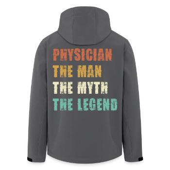 Arzt Mythos Legende Shirt - Recycelte Männer Softshell-Jacke von Stanley/Stella - Schwarz - Hinten - AI Model Male 185 light (185cm)