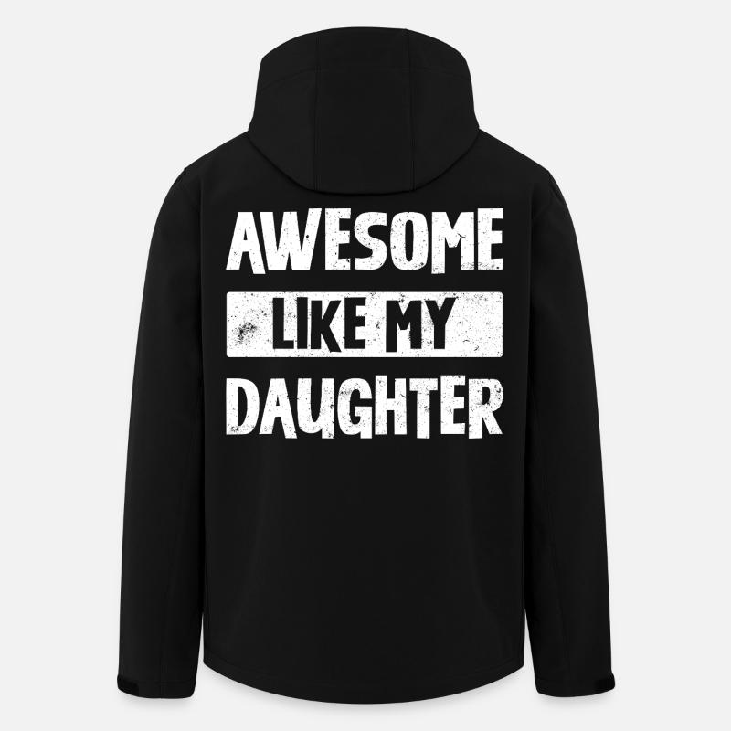 Awesome Like My Daughter - Men’s Recycled Softshell Jacket by Stanley/Stella - black