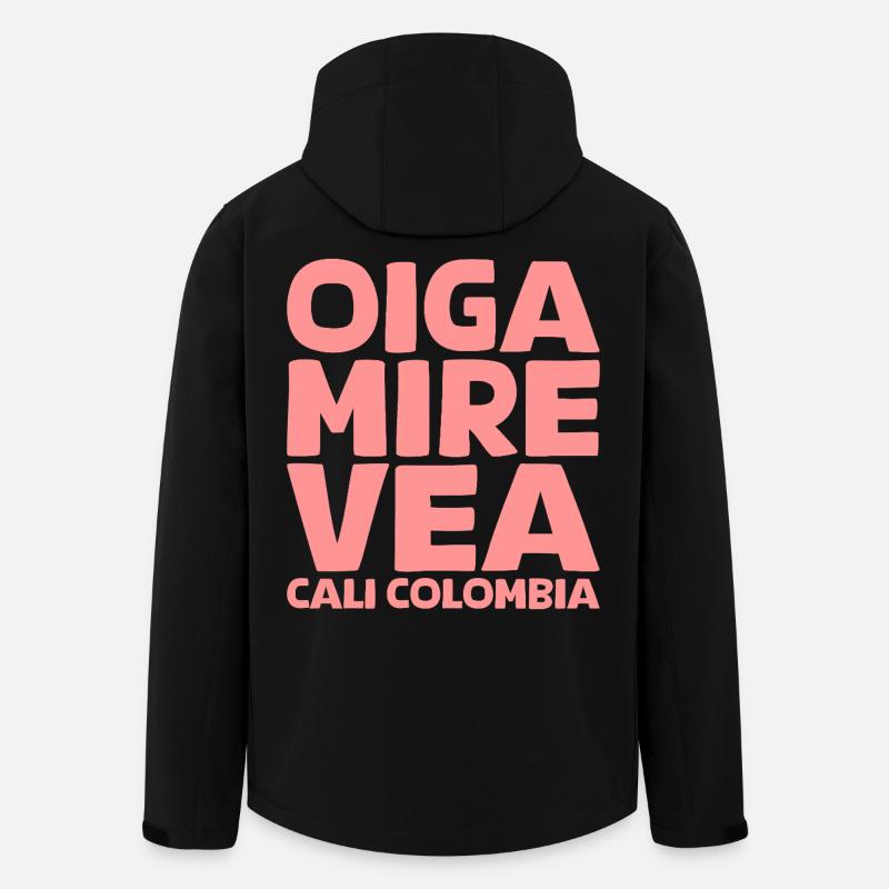 Oiga, Mire, Vea in rosa - Recycelte Männer Softshell-Jacke von Stanley/Stella - Schwarz