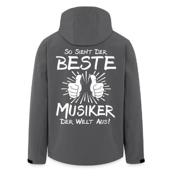 Meilleur Musicien - Veste softshell homme en polyester recyclé Stanley/Stella - noir - Dos - AI Model Male 185 light (185cm)
