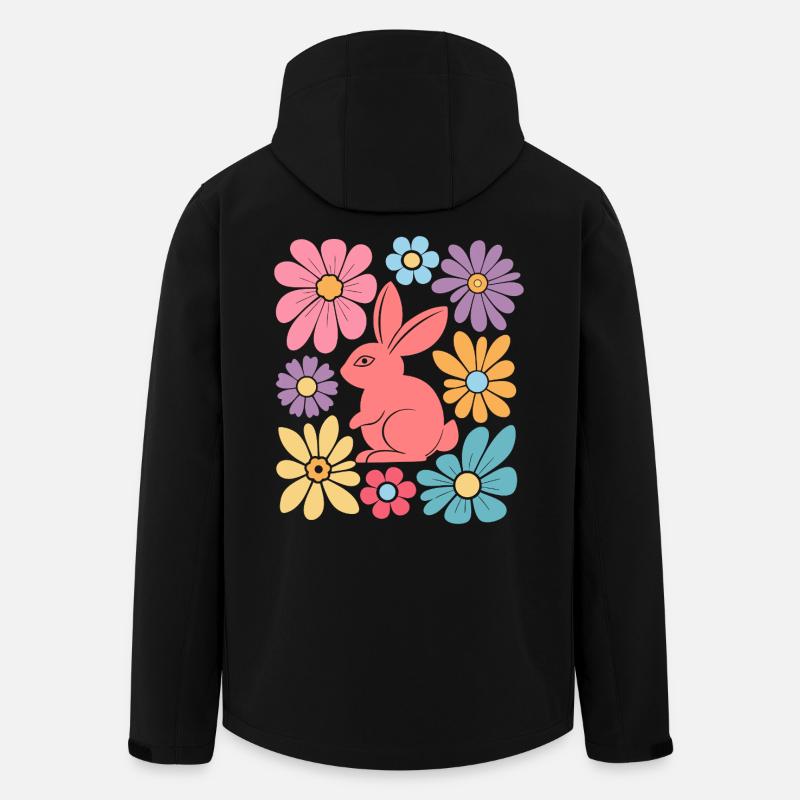 Happy Easter Bunny Boho - Men’s Recycled Softshell Jacket by Stanley/Stella - black