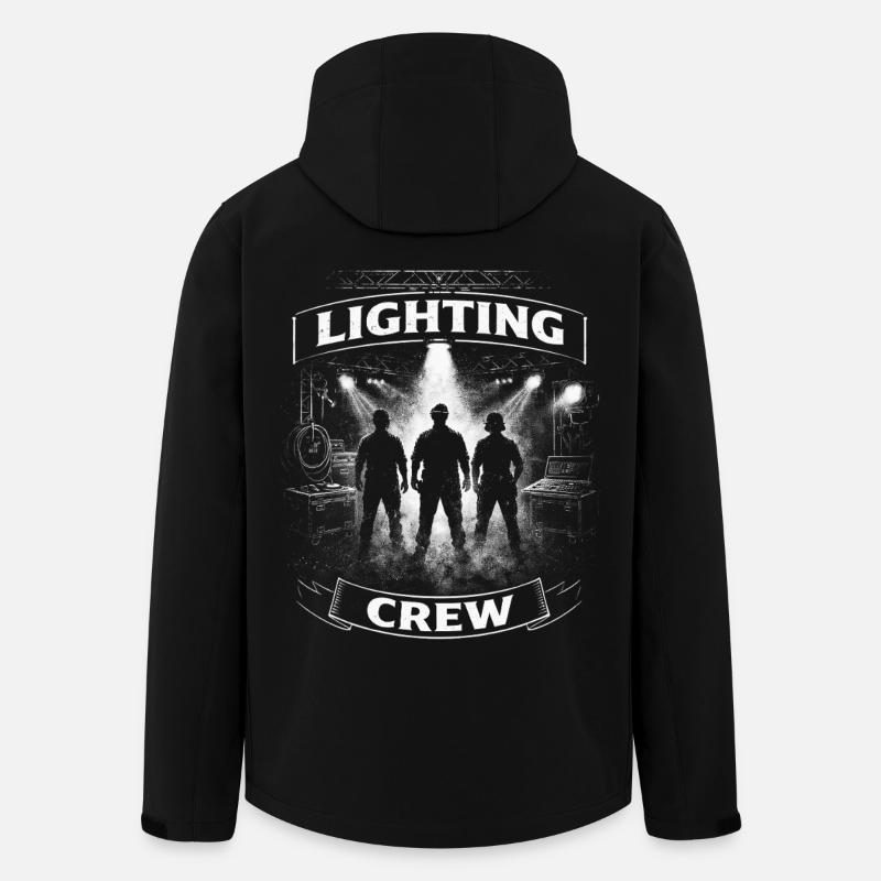 Lichttechniker Beleuchtungstechniker Lighting Crew - Recycelte Männer Softshell-Jacke von Stanley/Stella - Schwarz