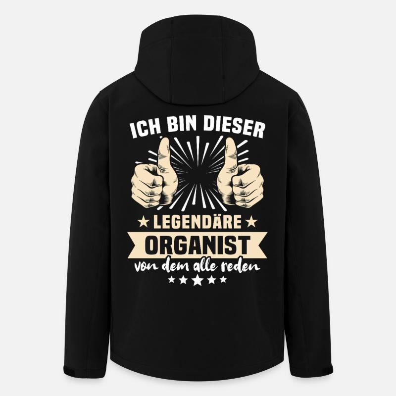 Organist Sprüche - Recycelte Männer Softshell-Jacke von Stanley/Stella - Schwarz