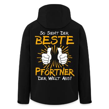 Idée cadeau Gatekeeper - Veste softshell homme en polyester recyclé Stanley/Stella - noir - Dos - AI Model Male 185 light (185cm)