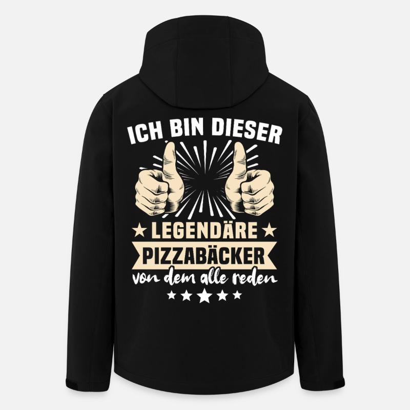 Pizza Maker Sayings - Men’s Recycled Softshell Jacket by Stanley/Stella - black