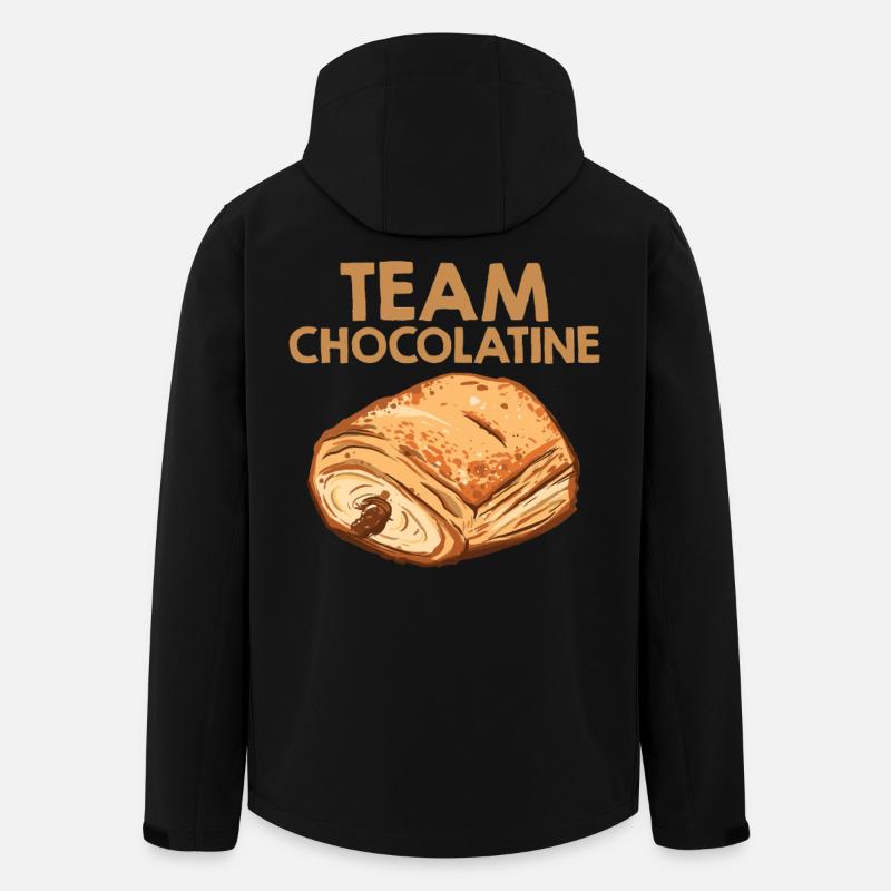 Team Chocolatine Pain au Chocolat Bakery - Men’s Recycled Softshell Jacket by Stanley/Stella - black