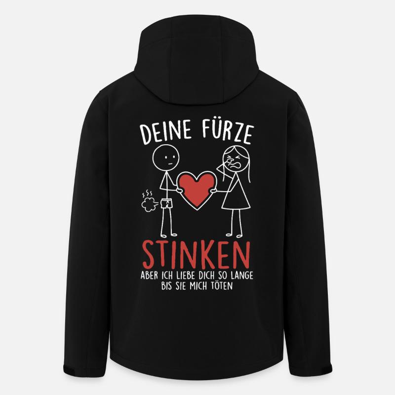 Ich liebe Dich auch wenn dein Furz stinkt  - Recycelte Männer Softshell-Jacke von Stanley/Stella - Schwarz