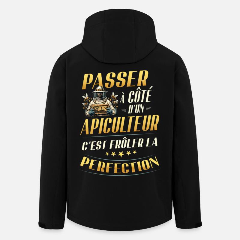 Imkergeschenk Nahe der Perfektion - Recycelte Männer Softshell-Jacke von Stanley/Stella - Schwarz
