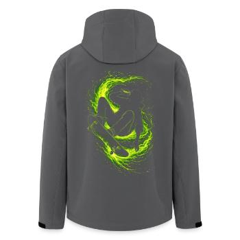 Energy Drink Skateboarder - Recycelte Männer Softshell-Jacke von Stanley/Stella - Schwarz - Hinten - AI Model Male 185 light (185cm)