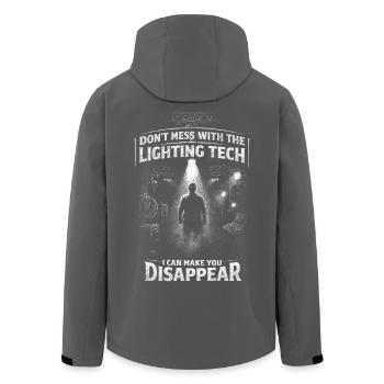 Technicien en éclairage Technicien en éclairage - Veste softshell homme en polyester recyclé Stanley/Stella - noir - Dos - AI Model Male 185 light (185cm)