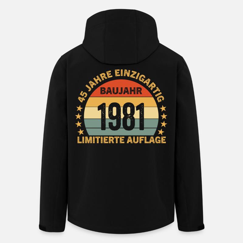 45 ans d’édition limitée unique - Veste softshell homme en polyester recyclé Stanley/Stella - noir