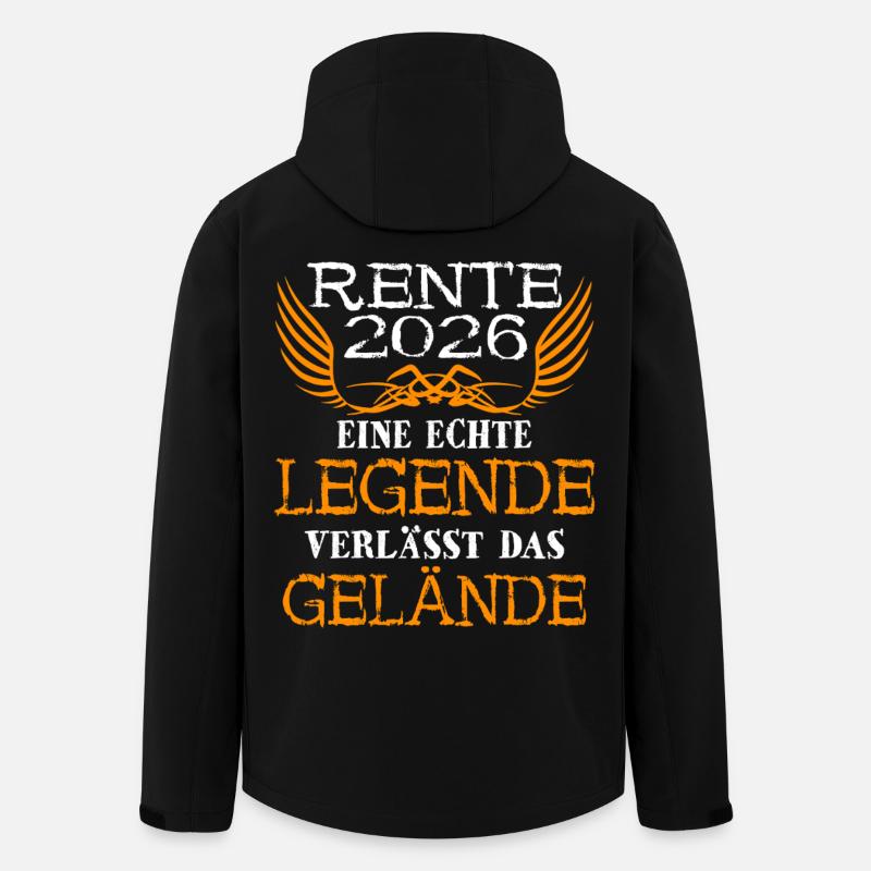 Rente 2026 Rentner Legende - Recycelte Männer Softshell-Jacke von Stanley/Stella - Schwarz