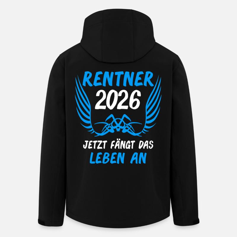 Rentner 2026 Ruhestand Geschenk - Recycelte Männer Softshell-Jacke von Stanley/Stella - Schwarz