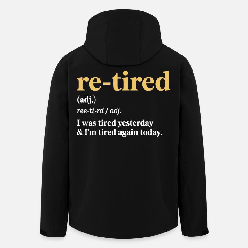 Re-tired – Lustiges Design für den Ruhestand - Recycelte Männer Softshell-Jacke von Stanley/Stella - Schwarz