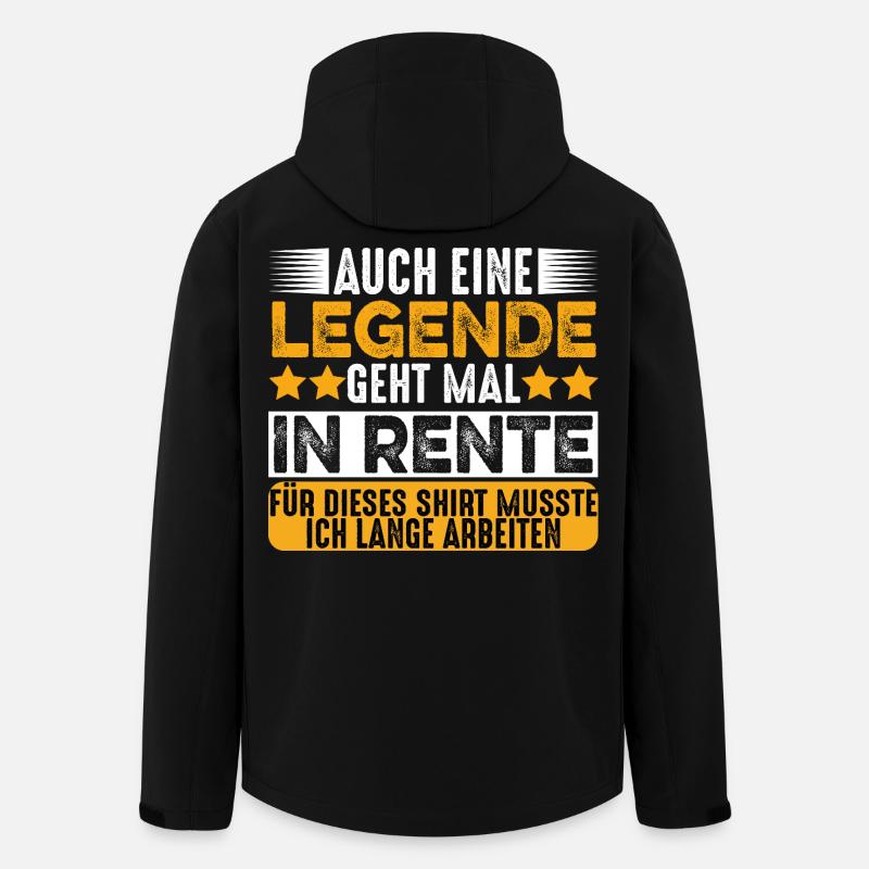 A Legend Retires Pension Pensioners - Men’s Recycled Softshell Jacket by Stanley/Stella - black