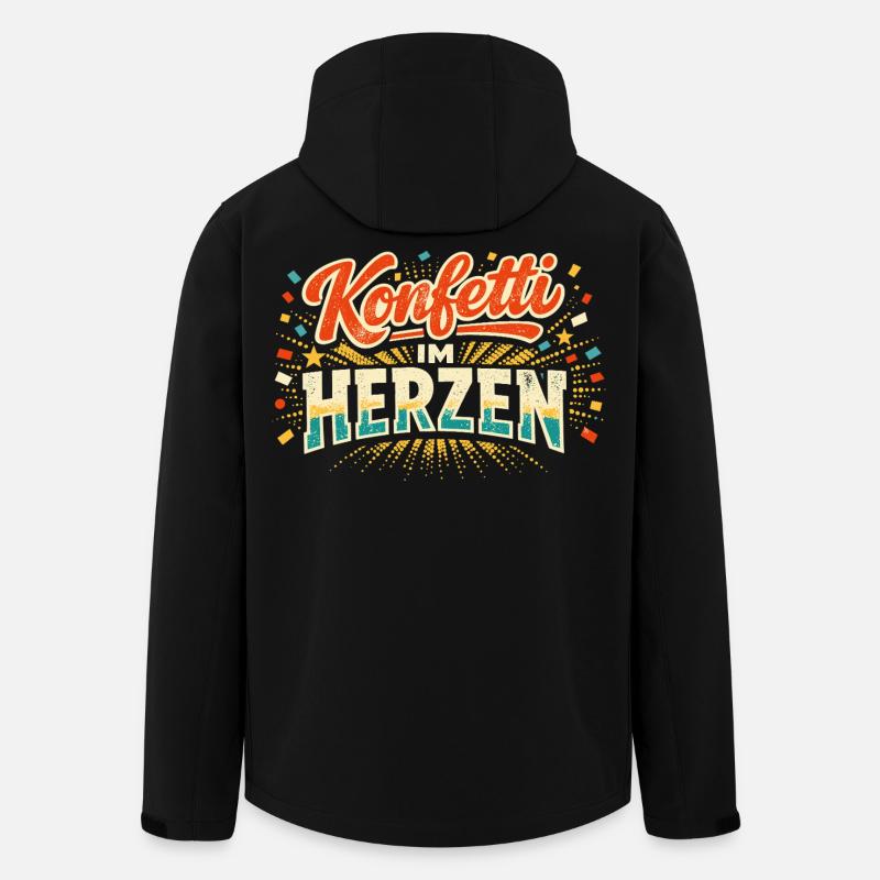 Konfetti im Herzen Kostüm Damen - Recycelte Männer Softshell-Jacke von Stanley/Stella - Schwarz