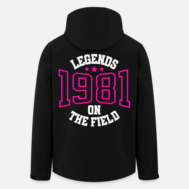 Legends 1981 on the Field - Men’s Recycled Softshell Jacket by Stanley/Stella - black
