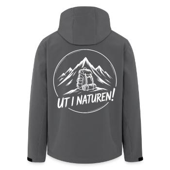 Abenteuer-Rucksackwandern - Recycelte Männer Softshell-Jacke von Stanley/Stella - Anthrazit - Hinten - AI Model Male 185 light (185cm)