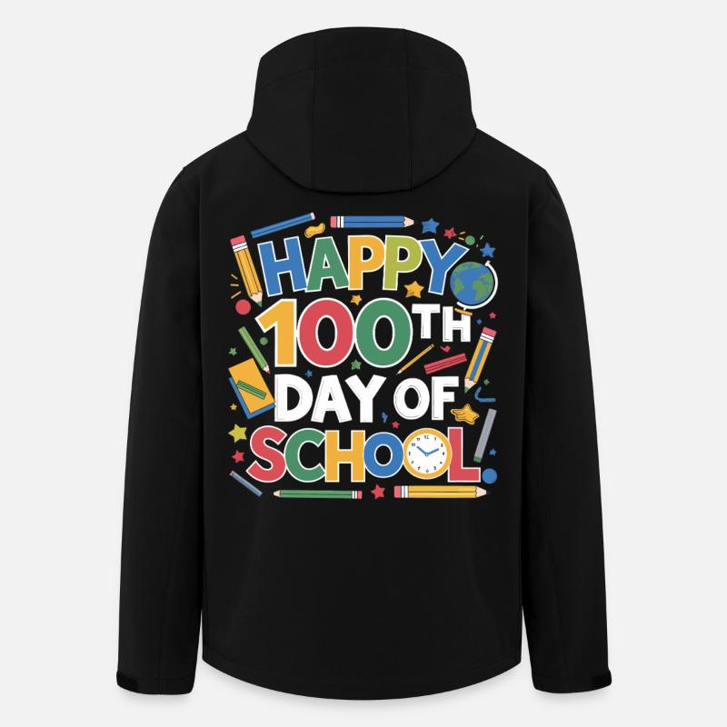 100th Day School Celebration - Recycelte Männer Softshell-Jacke von Stanley/Stella - Schwarz