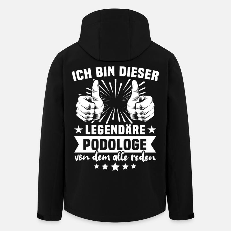 Podologe Legende - Recycelte Männer Softshell-Jacke von Stanley/Stella - Schwarz