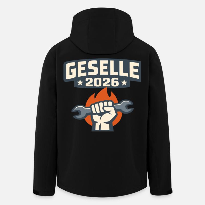 Journeyman 2026 Strength through tools - Men’s Recycled Softshell Jacket by Stanley/Stella - black