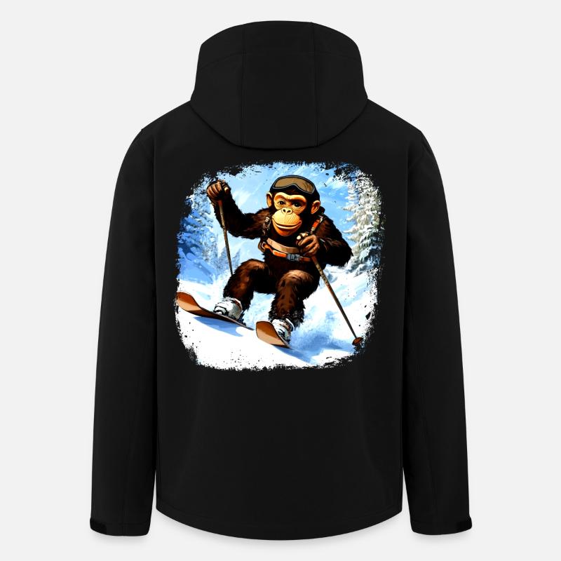 Monkey Ski - Men’s Recycled Softshell Jacket by Stanley/Stella - black