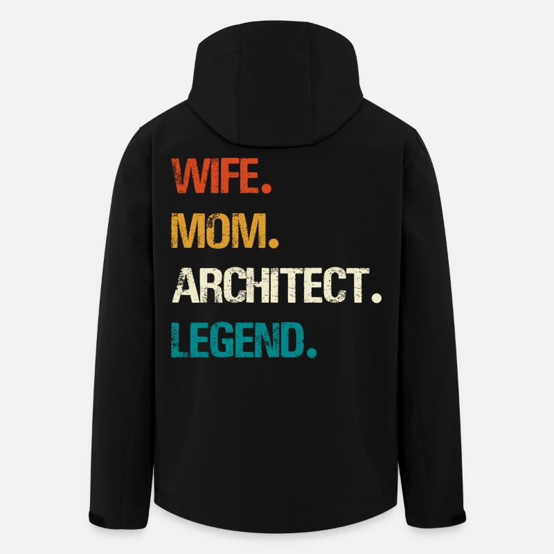 Wife Mom Architect Legend - Men’s Recycled Softshell Jacket by Stanley/Stella - black