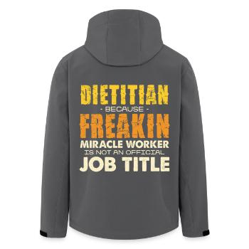Diet Dietician Miracle Shirt - Men’s Recycled Softshell Jacket by Stanley/Stella - black - Back - AI Model Male 185 light (185cm)