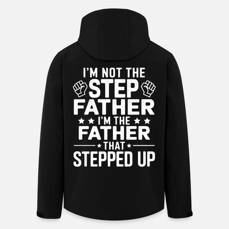 Rôle du père Modèle Courageux Graphique - Veste softshell homme en polyester recyclé Stanley/Stella - noir