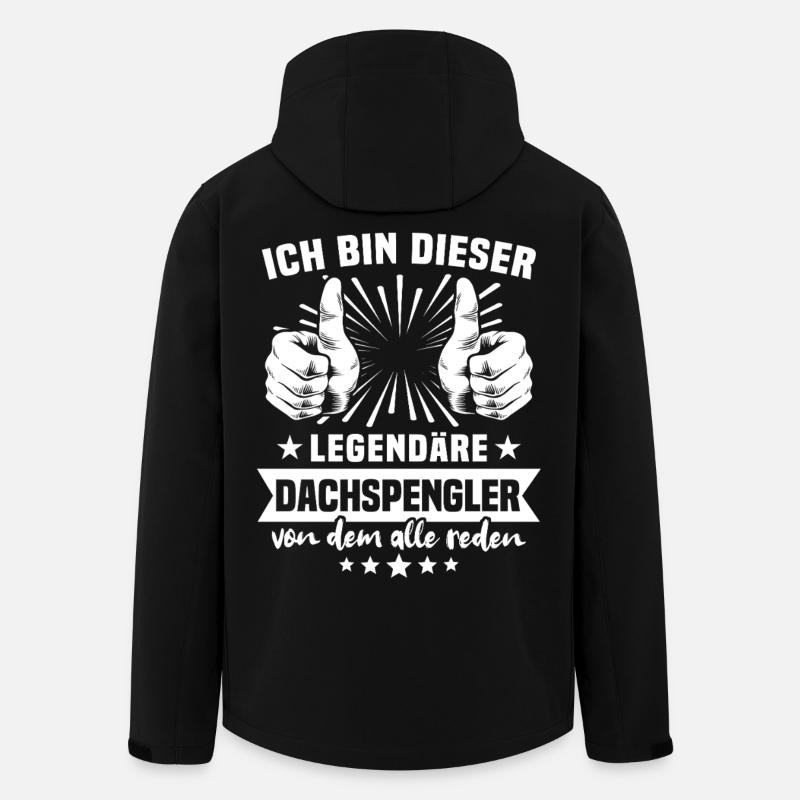 Dachspengler Legende - Recycelte Männer Softshell-Jacke von Stanley/Stella - Schwarz