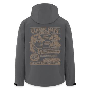 Nostalgie de la mode rétro | Hommes | Mode vintage - Veste softshell homme en polyester recyclé Stanley/Stella - noir - Dos - AI Model Male 185 light (185cm)