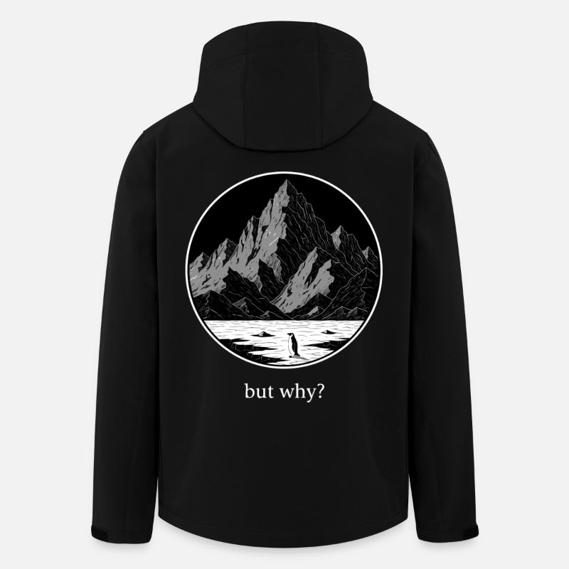 Funny Nihilistic Penguin - Men’s Recycled Softshell Jacket by Stanley/Stella - black